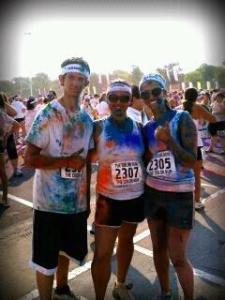 This picture isn't from the 1/2 marathon.  This picture was taken when two of my children and I ran the Color Run in K.C.  It was a blast!